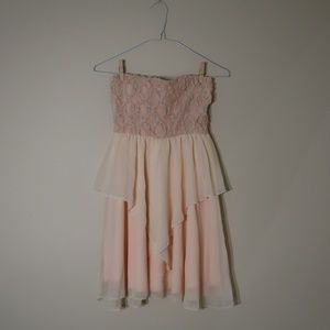 Peach Strapless Dress